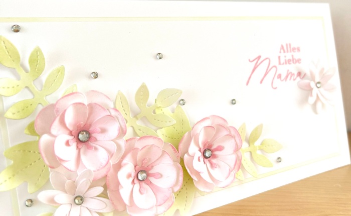 Muttertagskarte mit 3D Blumen